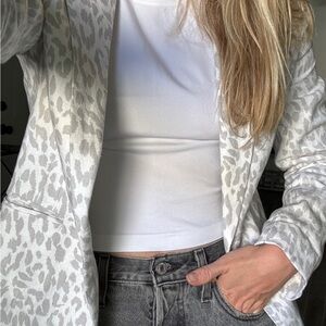 Joie Linen Print Blazer
